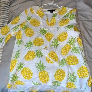Brooks Brothers 🍍 girls pineapple tunic XL